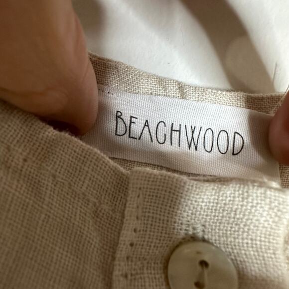 Beachwood Baby The Willow Dress - Moon Willow color -  Linen Maxi Dress L - Picture 3 of 7